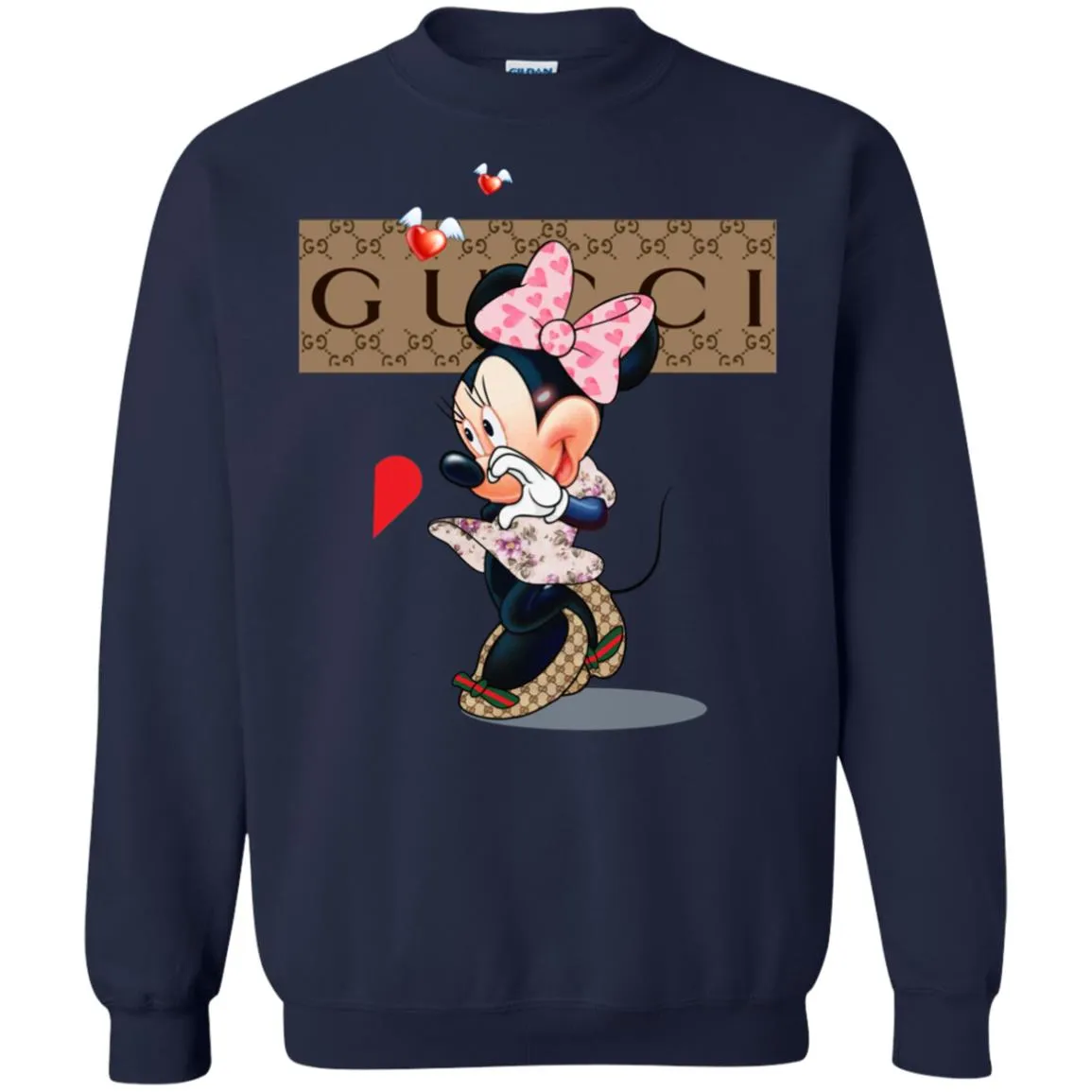 Minnie Mouse Love Couple T-shirt Valentine's Day T-shirt Crewneck Pullover Sweatshirt