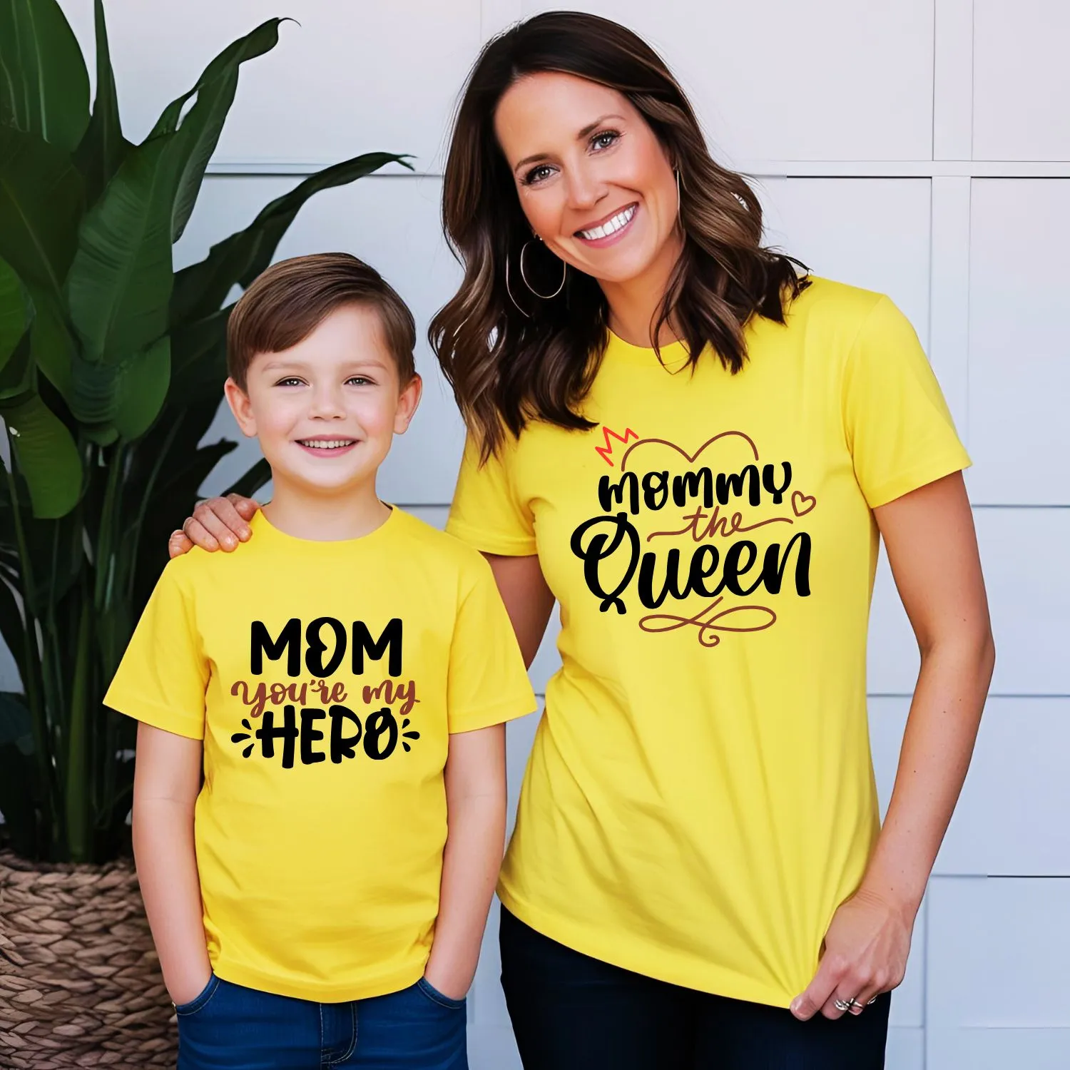 Mommy the Queen and Mom You're My Hero Matching Mother and Child T-Shirts