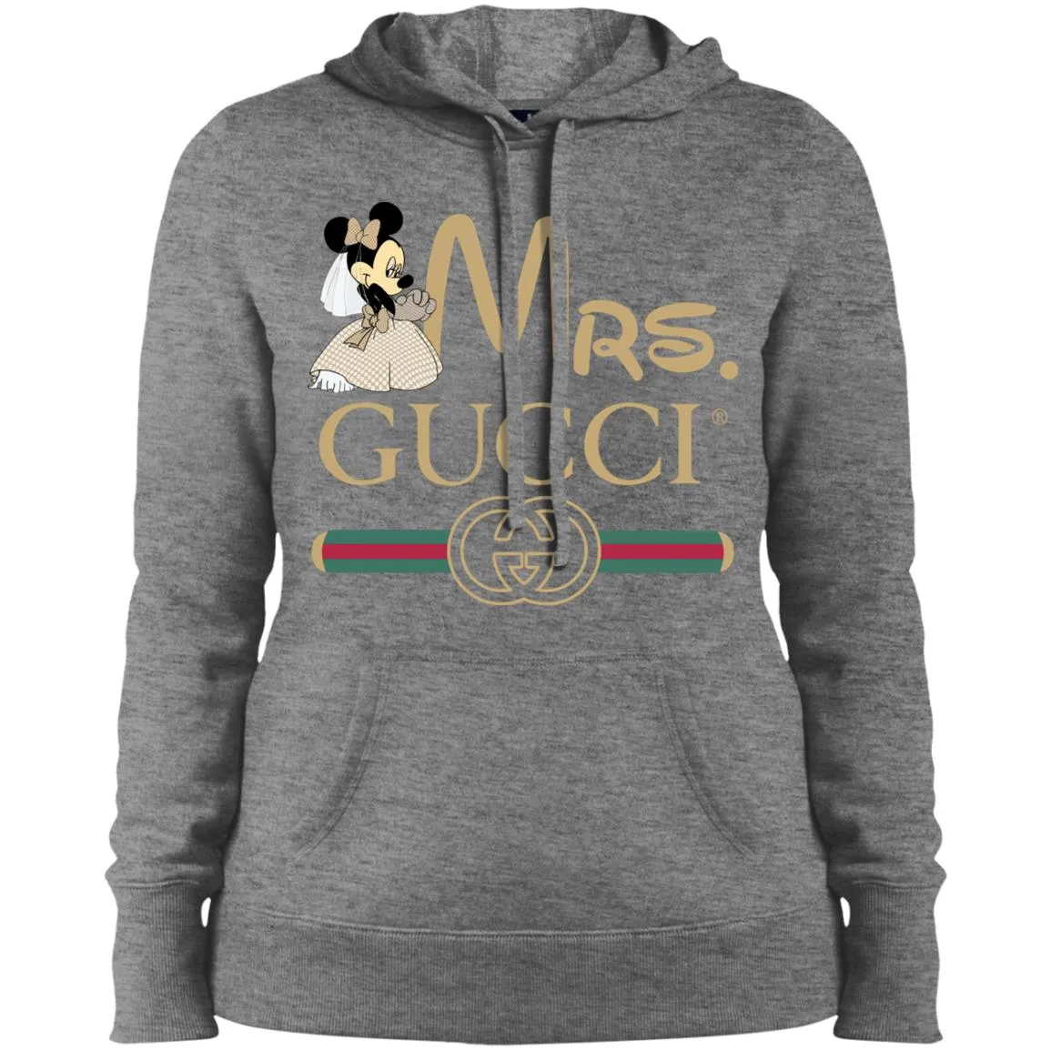 Mrs Minnie Gucci Couple Disney Shirt Valentine's Day T-shirt Women Hooded Sweatshirt