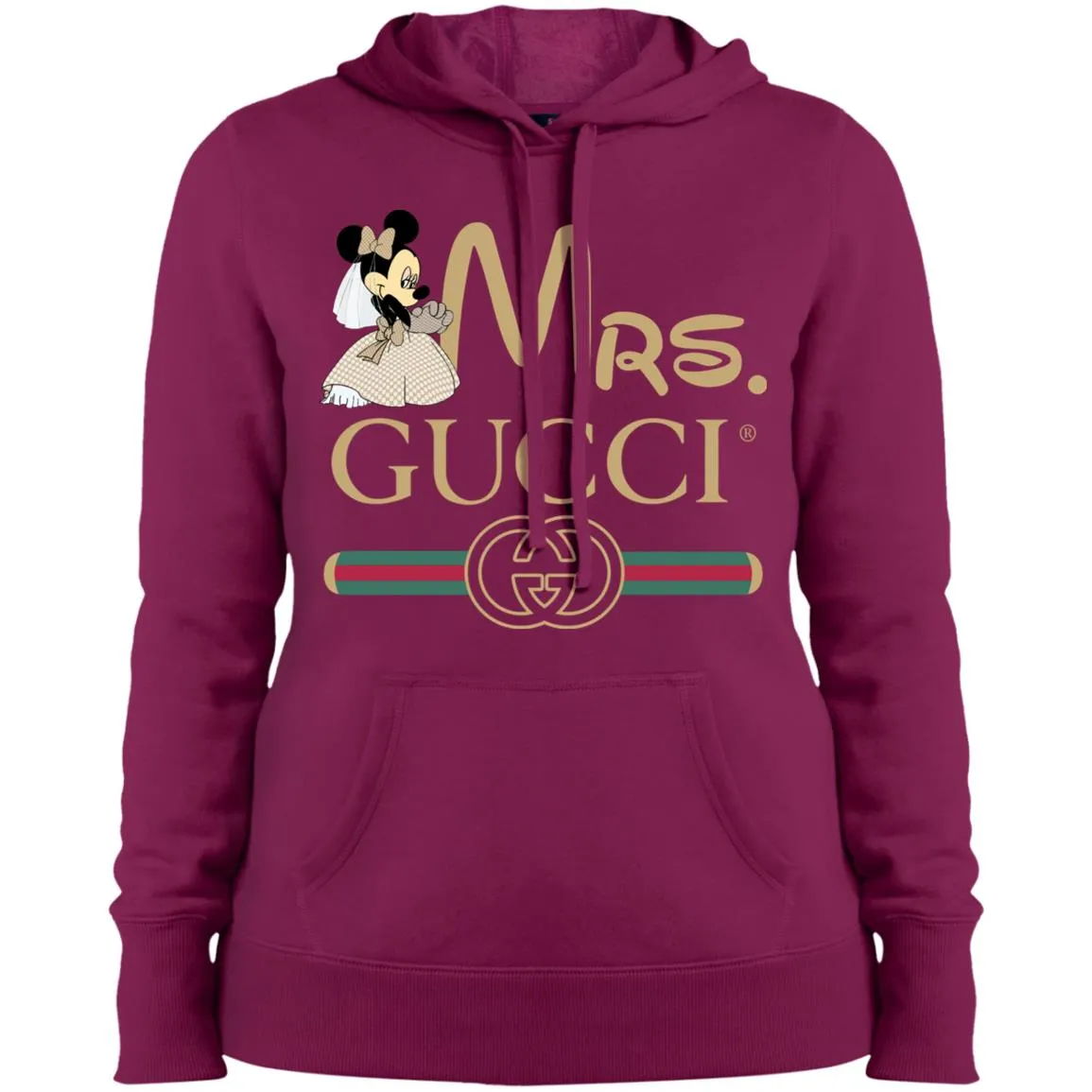 Mrs Minnie Gucci Couple Disney Shirt Valentine's Day T-shirt Women Hooded Sweatshirt