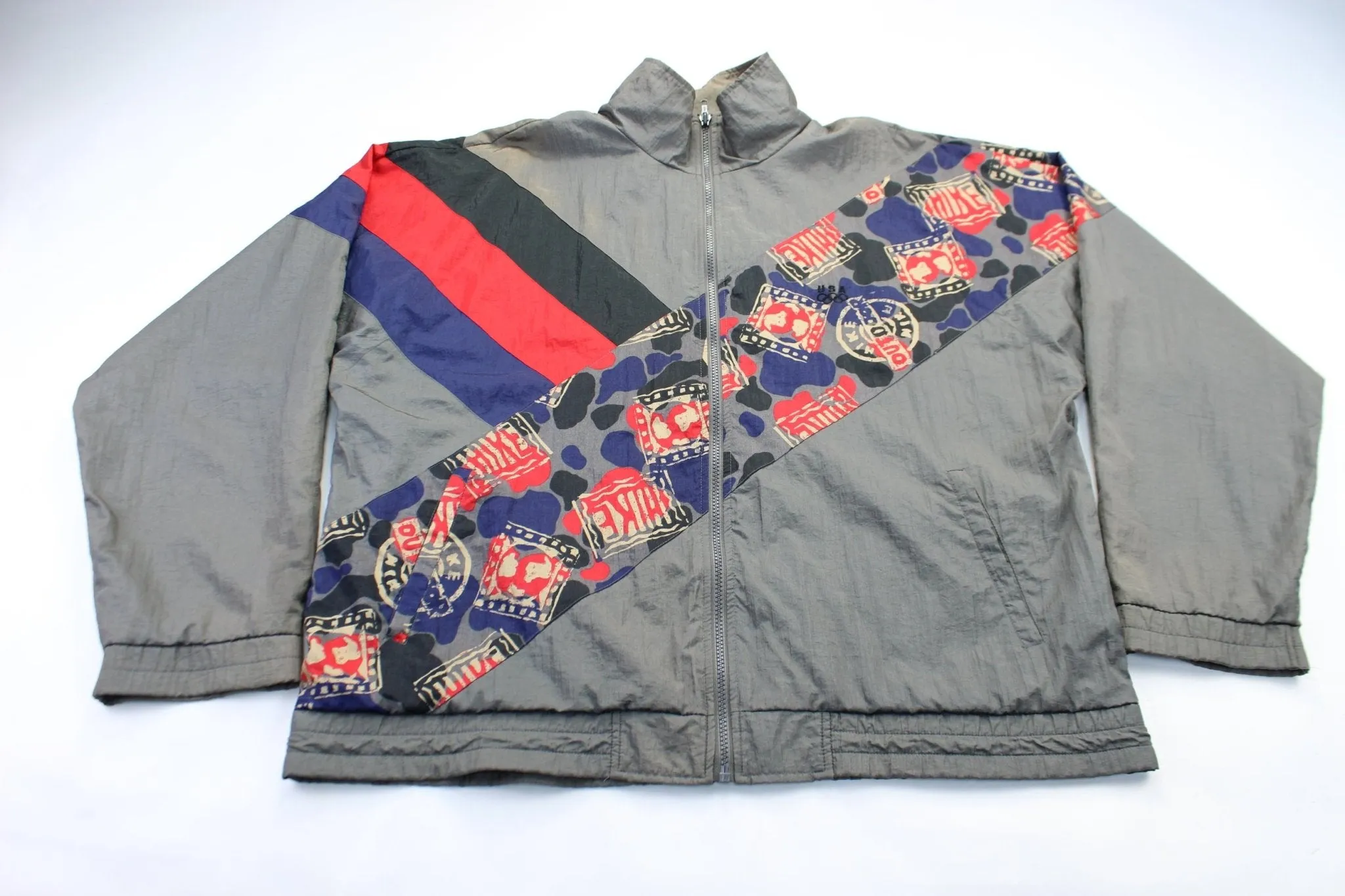 Olympics Colorful Windbreaker Zip Up Jacket