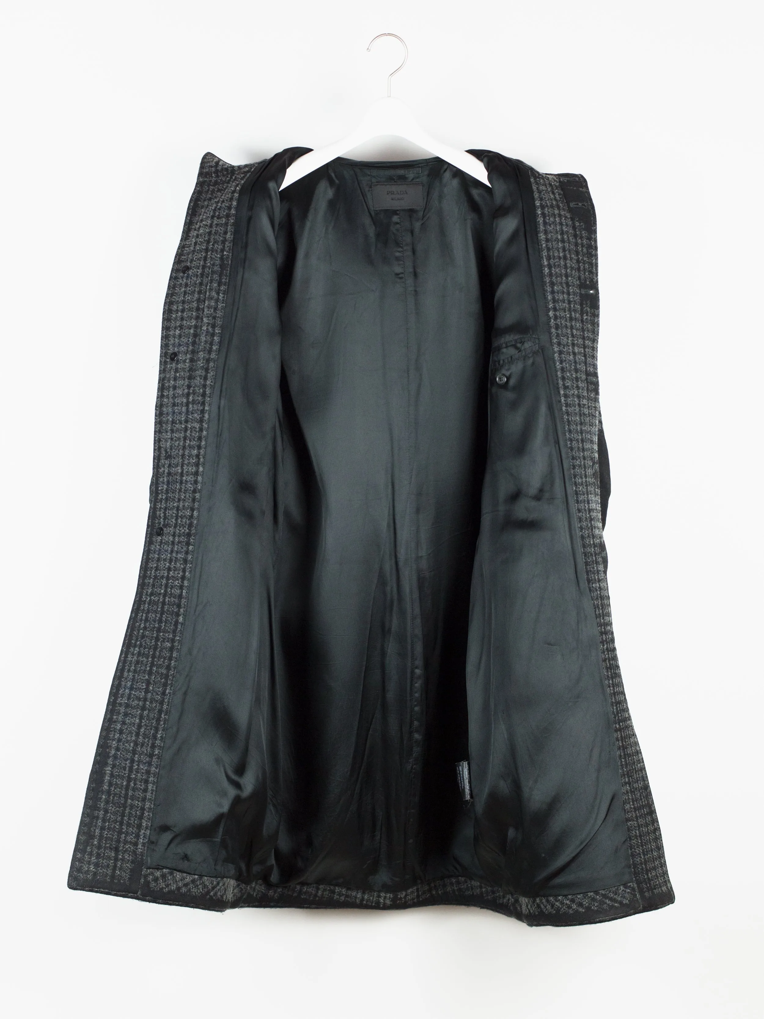 Prada Tufted Wool Hooded Coat