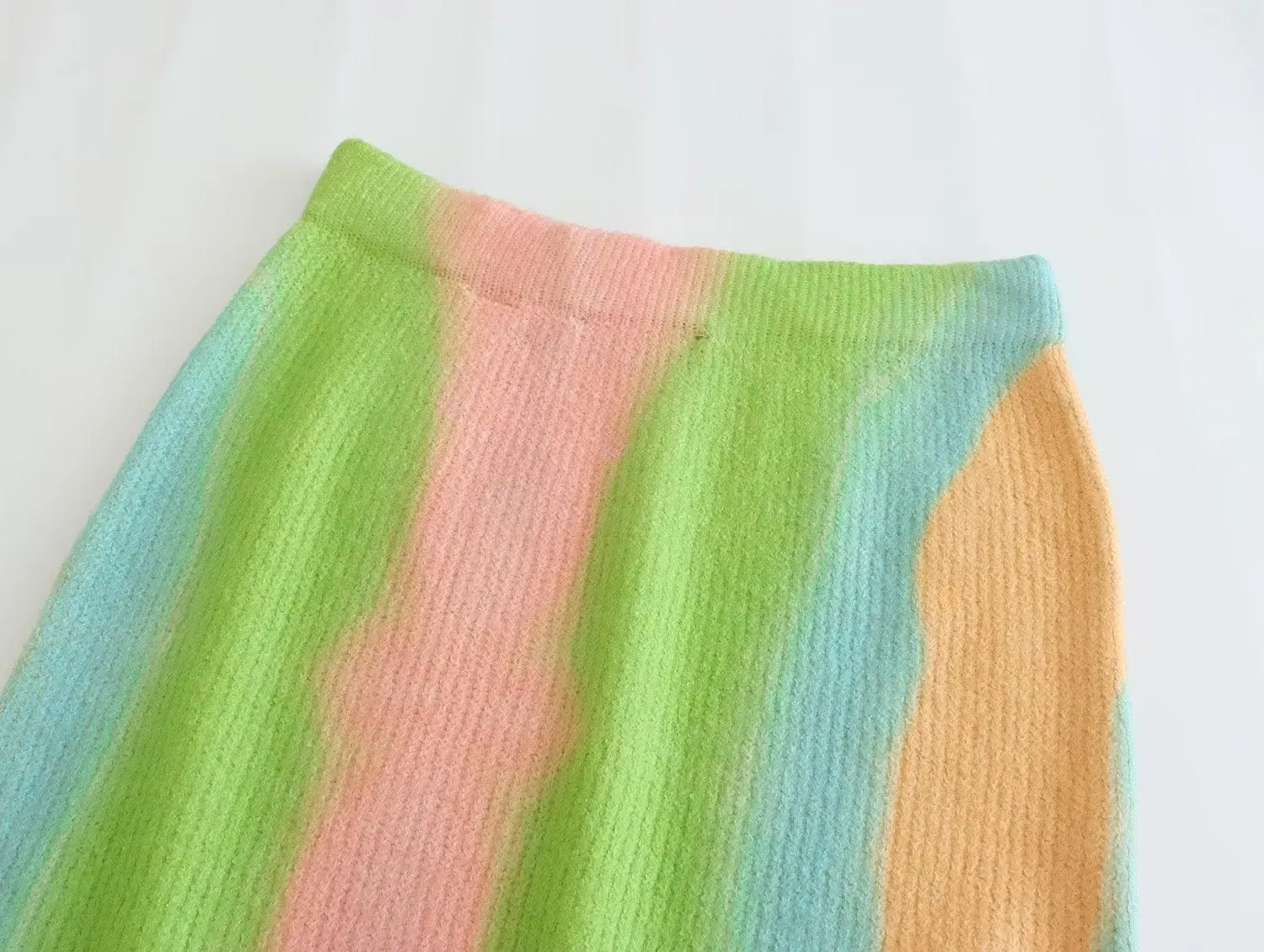 Pre Order:  Rainbow Drip Knit Skirt