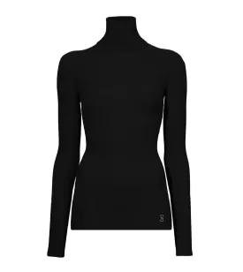 PROENZA SCHOULER Fox Top in Matte Viscose Rib Turtleneck