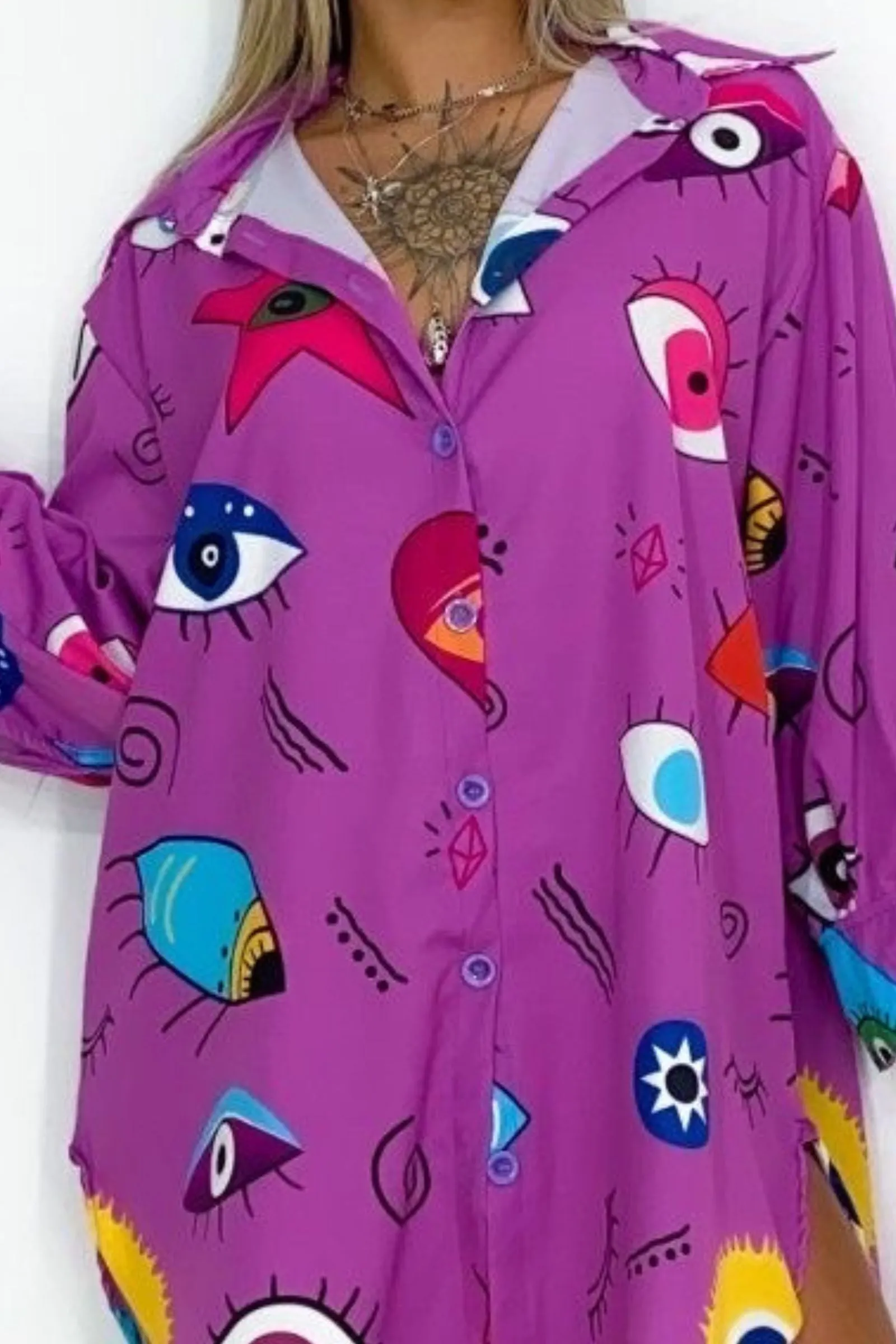 PURPLE EVIL EYE SHIRT