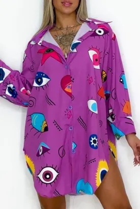 PURPLE EVIL EYE SHIRT