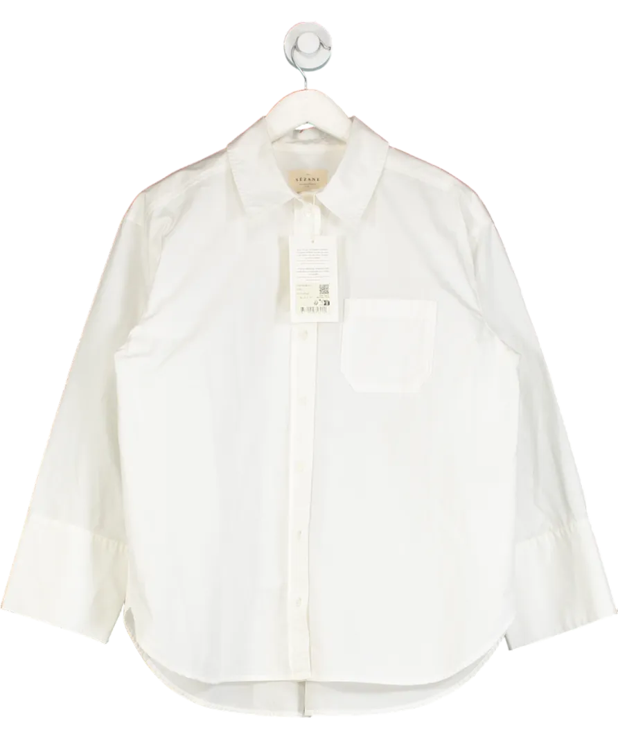 Sezane Cream Bilma Shirt  Ecru UK 8