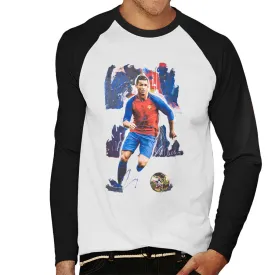 Sidney Maurer Original Portrait Of Cristiano Ronaldo Men's Baseball Long Sleeved T-Shirt