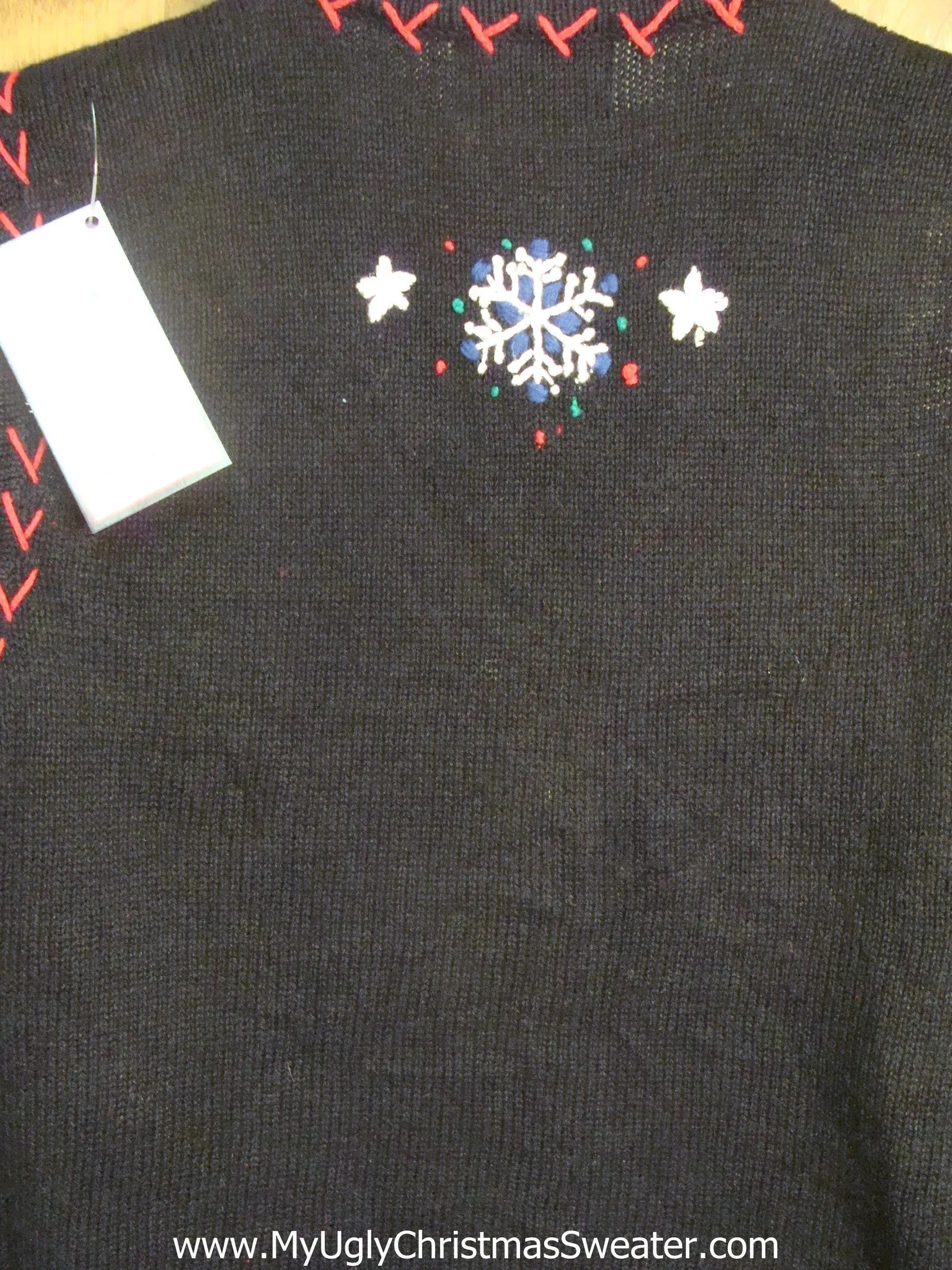 Snowmen and Santas Skiing Tacky Xmas Party Sweater Vest