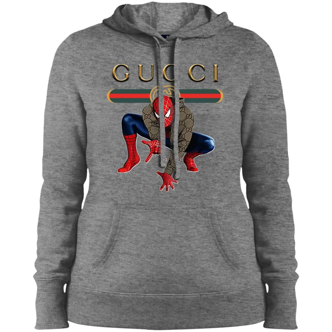 Spider Man Gucci Funny  Trend T- Shirt Women Hooded Sweatshirt