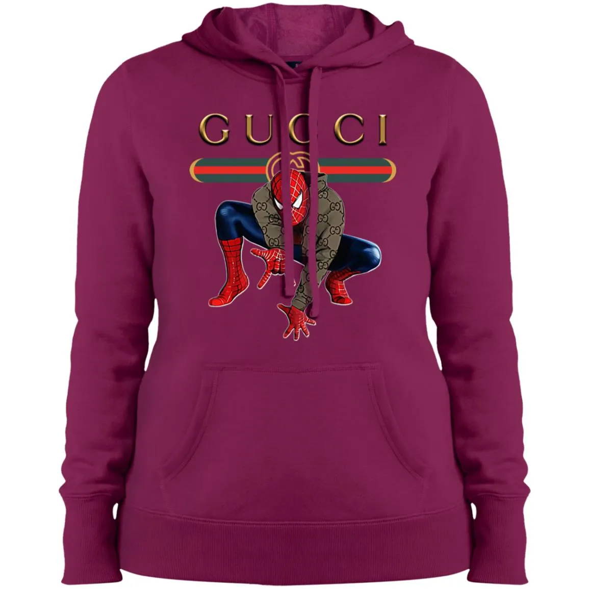 Spider Man Gucci Funny  Trend T- Shirt Women Hooded Sweatshirt