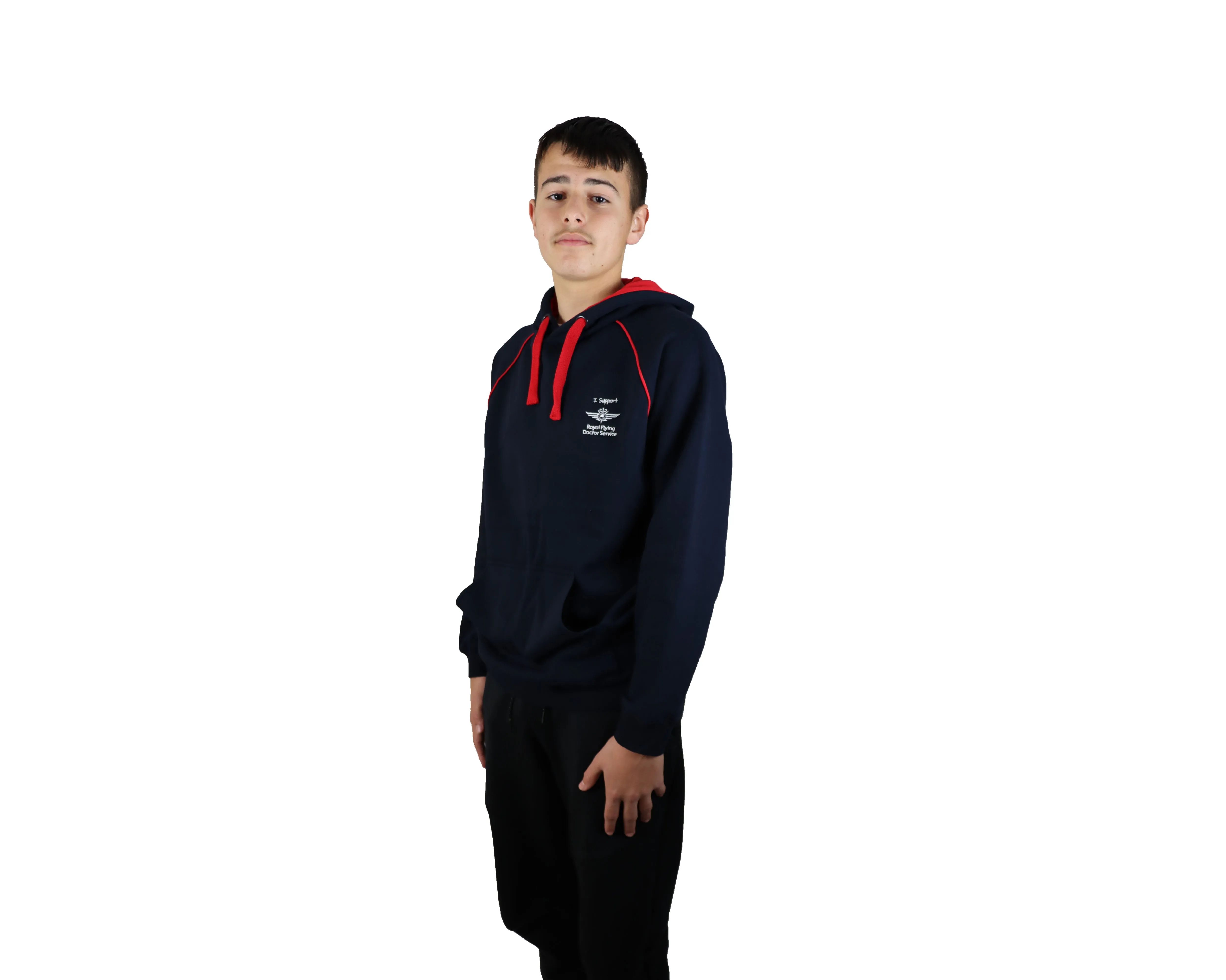 Unisex Hoodie - RFDS - Fleecy - Navy/Red