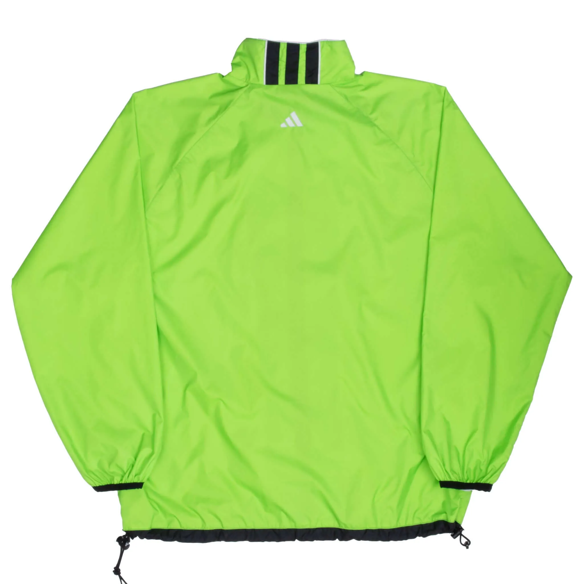 VINTAGE ADIDAS NEON GREEN WINDBREAKER JACKET 1990S LARGE