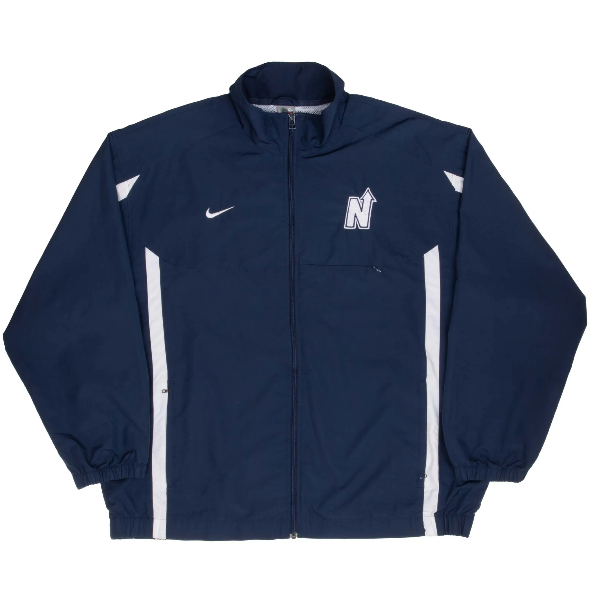 VINTAGE NIKE CLASSIC SWOOSH BLUE WINDBREAKER JACKET 2000S SIZE XL