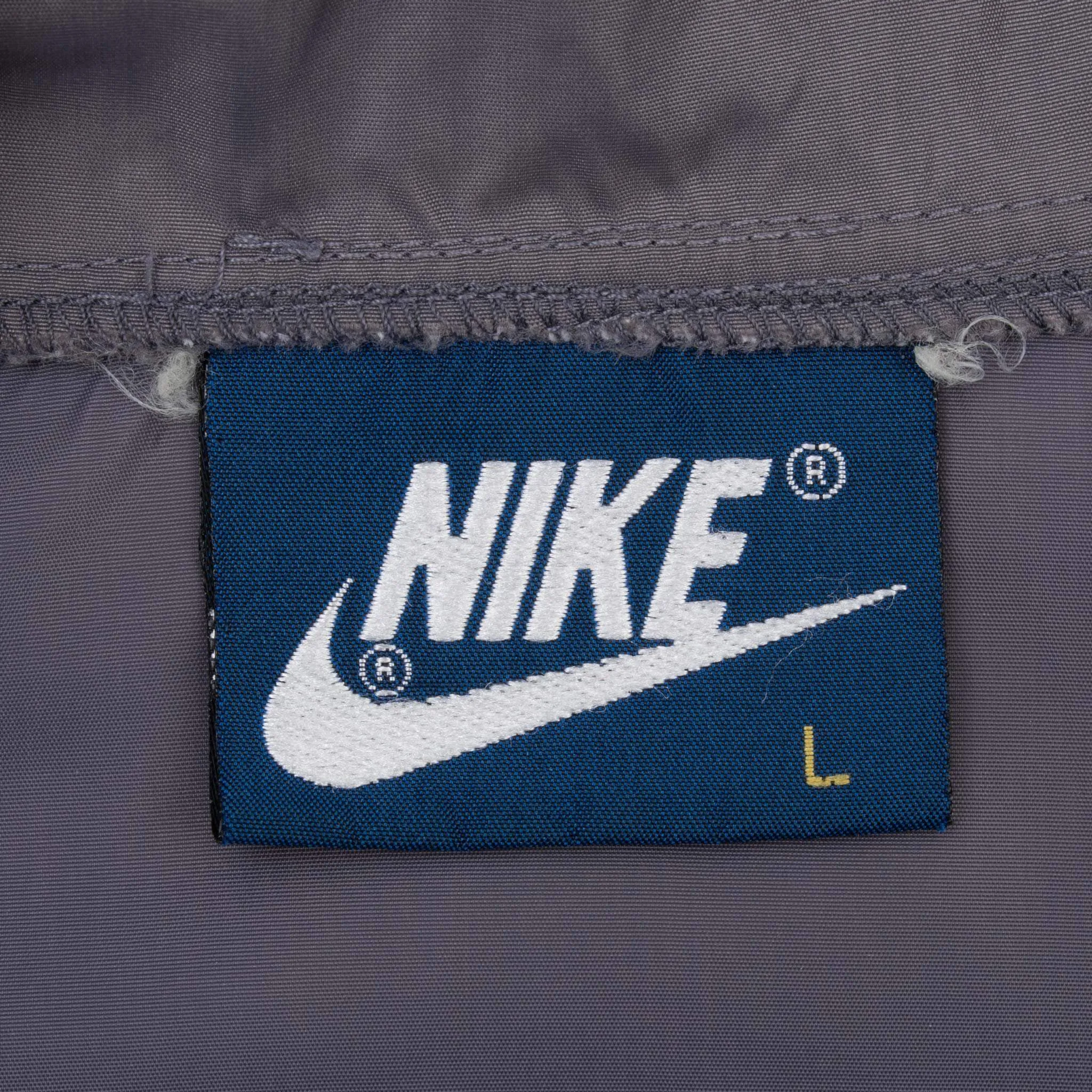 VINTAGE NIKE GREY PULLOVER WINDBREAKER JACKET EARLY 1980S LARGE