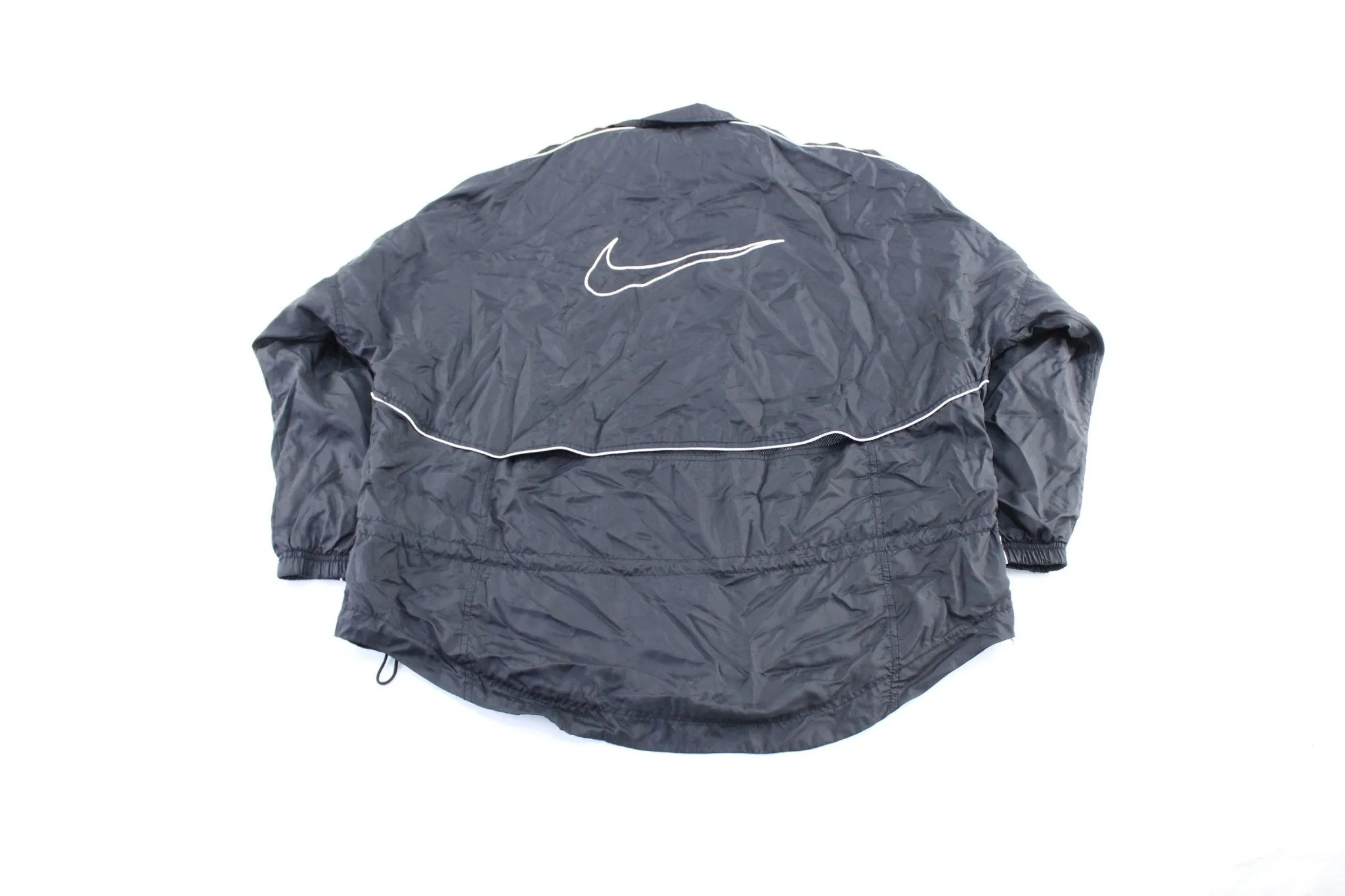 Women's 90's Nike Embroidered Logo Black Zip Up Jacket
