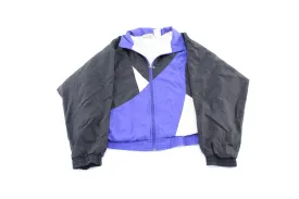 Women's 90's Reebok Embroidered Logo Black, Blue, & White Zip Up Jacket