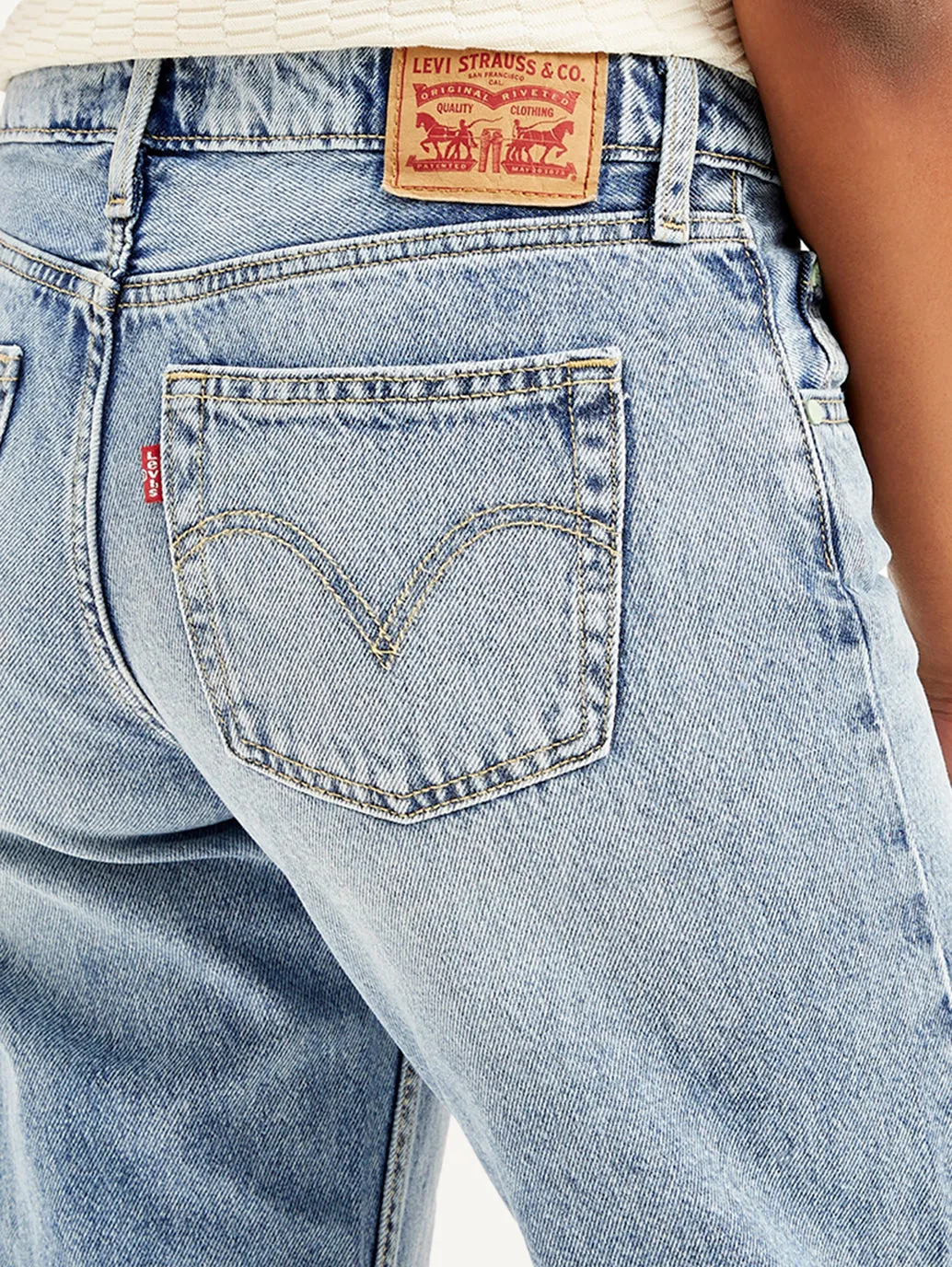 Women's Low Rise Loose Fit Light Blue Jeans