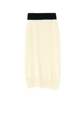 WOOL ROVING PLAIN STITCH KNIT SKIRT