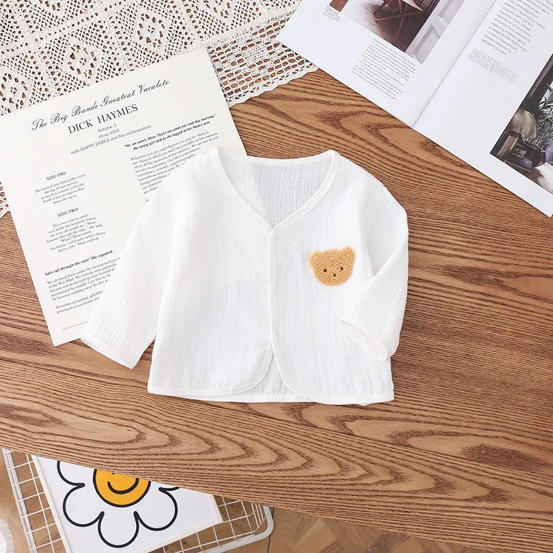 xiangtuibao  Baby Summer Thin Internet Celebrity Gauze Bear Korean Cardigan Cloth Bear Coat