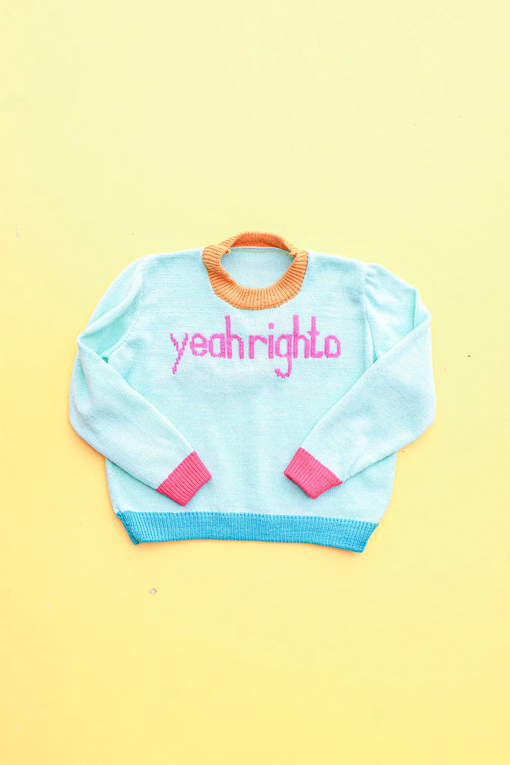 Yeah Righto Jumper - Crayon Mint